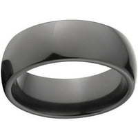 טבעת זירקוניום שחורה של חצי סיבוב עם גימור מלוטש גבוה