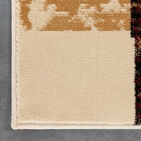 ארוג היטב ברקלי זומרה מודרני גיאומטרי שנהב אדום 3'11 5'3 אזור שטיח
