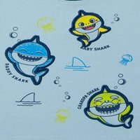 Baby Shark Baby Boys Fleece Hoodie & Joggers, PC. סט תלבושת, גדלים 0 3M-24M