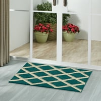 עמודי התווך יהלום גיאומטרי גבוה ערימה נמוכה שטיח מבטא מקורה, 2'6 x3'10