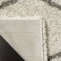 שטיח אזור שאג גיאומטרי של הדסון ארליין, אפור שנהב, 8 '8' סיבוב