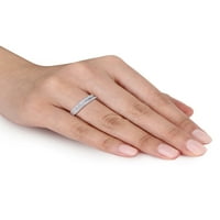 קראט T.W. יהלום 10KT טבעת יום נישואים זהב לבן