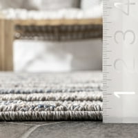 Nuloom Lorene גיאומטרי גבוה-גיאומטרי שטיח אזור חיצוני מקורה, 5 '8', אפור בהיר
