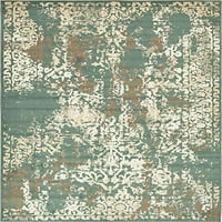 נול ייחודי מקורה מלבני מקורה שטיחים שטיחי שטח בצבע בצבע בז 'ירוק, 9' 12 '0