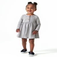 רגעים מודרניים מאת גרבר תינוקת וופל שמלת שרוול ארוך ותלבושת תלבושת כיסוי חיתולים, חתיכה, גדלים 0 3 חודשים