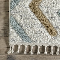 שטיח שטיח ציצית של Nuloom Lillie Abstric