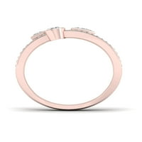 5 8ct TDW Diamond 10k טבעת אופנה זהב ורד