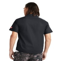 חולצת מכניקת שרוול קצר של גברים וגברים גדולים, גדלים XS-3XL