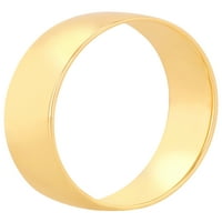 14K צהוב זהב צהוב מלוטש חצי נוחות טבעת - להקת חתונה