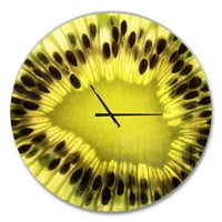 עיצוב 'זרעי קיווי ירוקים ותבנית פנימית' שעון קיר מודרני