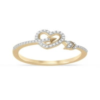 Imperial 1 8ct TDW Diamond Heart and Tirlog