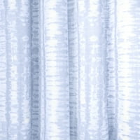 פער בית שיבורי פס אורגני כותנה חלון וילון זוג, כחול, 48 איקס84
