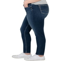 חברת ג ' ינס כסף. נשים פלוס גודל אליס אמצע עלייה סקיני ג ' ינס