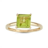 טבעת אבן חן של נסיכת זהב 10K חתוכה