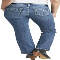 סילבר ג'ינס ושות 'לנשים אליזה אמצע עלייה דקה ג'ינס, גדלי המותניים 24-34