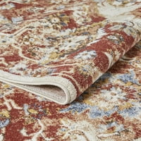 LOOMAKNOTI ALSBROOKE AMIBELL 3 '5' שטיח מבטא מקורה פרסי אדום