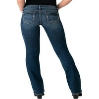 חברת ג ' ינס כסף. נשים של יום שלישי עלייה נמוכה רזה אתחול ג ' ינס, מותניים גדלים 24-36