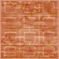 מרילין מונרו שטיח אזור מודרני גיאומטרי, בז 'זהב, 2' 3 '