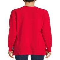 TIME ו- TRU לנשים פתוחות סוודר קרדיגן קדמי