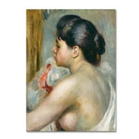 סימן מסחרי אמנות 'אשה שיער כהה' אמנות קנבס מאת רנואר