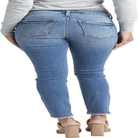 חברת ג ' ינס כסף. נשים של סוקי אמצע עלייה סקיני רגל ג ' ינס, מותניים גדלים 24-34