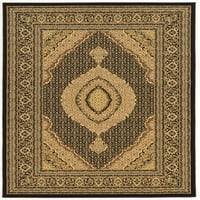 אוצרות פרסי לינון שטיח אזורי מסורתי, שחור, 8 '10'