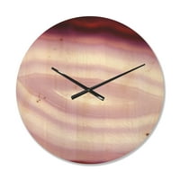 עיצוב שעון קיר עץ מודרני מיקרו ורוד אגת גביאט גייוד גיאולוגי
