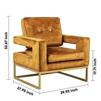 עיצוב קבוצת זהב קטיפה מועדון מבטא כיסא עם גב פתוח לסלון חדר שינה