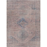 אורגים אמנותיים Faiha כחול מסורתי 2'6 12 'שטיח שטיח רץ רחיץ מכונה