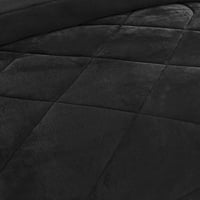שרפה פליס מיטה שמיכה מלך, שמיכה חמה עבה, שחורה, 79 91