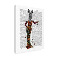 סימן מסחרי אמנות 'ארנב שמלת פרפר' אמנות קנבס מאת Fab Funky