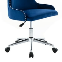 שיק פסיפיק פאו קטיפה כיסא משרדי מתכוונן, כחול