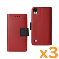 מארז LG בסגנון 3 ארנקים באדום לשימוש עם 3-חבילות LG בסגנון LG