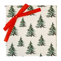 לבן חג המולד עץ מתנה כרטיס מחזיק נייר בו עם אדום קשת