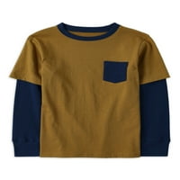 חולצת הטריקו לילדים עם שרוולים ארוכים בתלייה תרמית, בגדלים XS-XXL