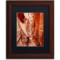 סימן מסחרי אמנות אבן חול תומך בד אמנות על ידי מייקל בלאנשט צילום שחור מט, עץ מסגרת