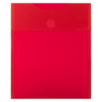 מעטפות וו וולאה מפלסטיק, 9.8x11.5, 12 חבילה, אדום