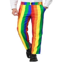מציאות ייחודיות מכנסיים מפוספסים לגברים רזה מכנסי בלוק צבע