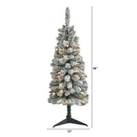 3ft. עץ חג המולד מלאכותי של עיפרון נוהר עם אורות ברורים וענפים הניתנים לכיפוף