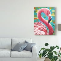 אמנות סימן מסחרי 'Flamingos מדהים I' אמנות קנבס מאת קרולי ויטלטי