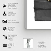 ווינווד סטודיו אופנה גלאם קיר אמנות בד הדפסי 'התאגרף יופי' תיקים-שחור, זהב