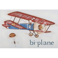 Marmont Hill Biplane מאת Reesa Qualia Print Print על בד עטוף
