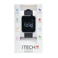 Itech Fusion Silicone Strap שעון חכם, צבע: כסף שחור