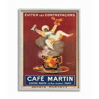 Stupell Industries Café Martin Vintage Poster Desig