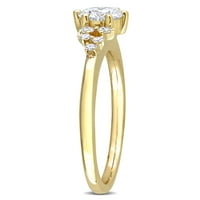 טבעת אירוסין זהב צהוב קראט ט. וו יהלום 10 קראט