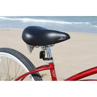מוצק עירוני ליידי הילוך מהירות נשים של גלגל חוף קרוזר אופניים, אדום