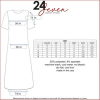 24 שבעה נוחות הלבשה מרפק אורך שרוול לידה מקסי שמלה