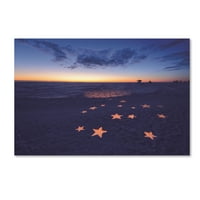 אמנות סימן מסחרי 'הכוכבים הם על חוף הים' אמנות בד מאת פיליפ סיינט-לאודי