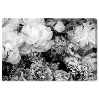 וינווד סטודיו 'כהה פלורה הדרן' פרחוני ובוטני קיר אמנות בד הדפסת-שחור, לבן , 36 24