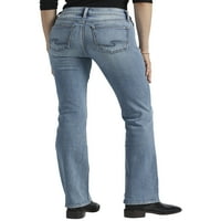 חברת ג ' ינס כסף. נשים של סוקי אמצע עלייה רזה אתחול ג ' ינס, מותניים גדלים 24-36